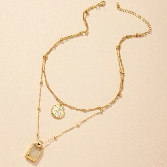 Jewelry - 🔅🆕🔅 BoHo Geometric GOLD Charm Pendant Layered Neckaces✨